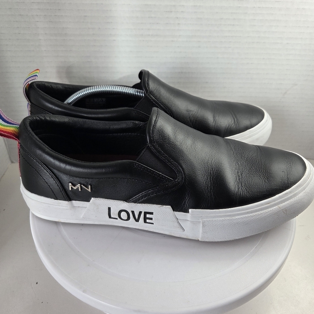 Mark Nason LA Women's Black Leather Slip On Sneakers Size 9.5